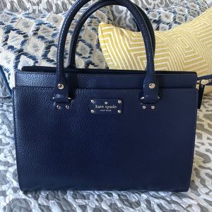 Kate Spade New York Satchel Purse Royal Blue